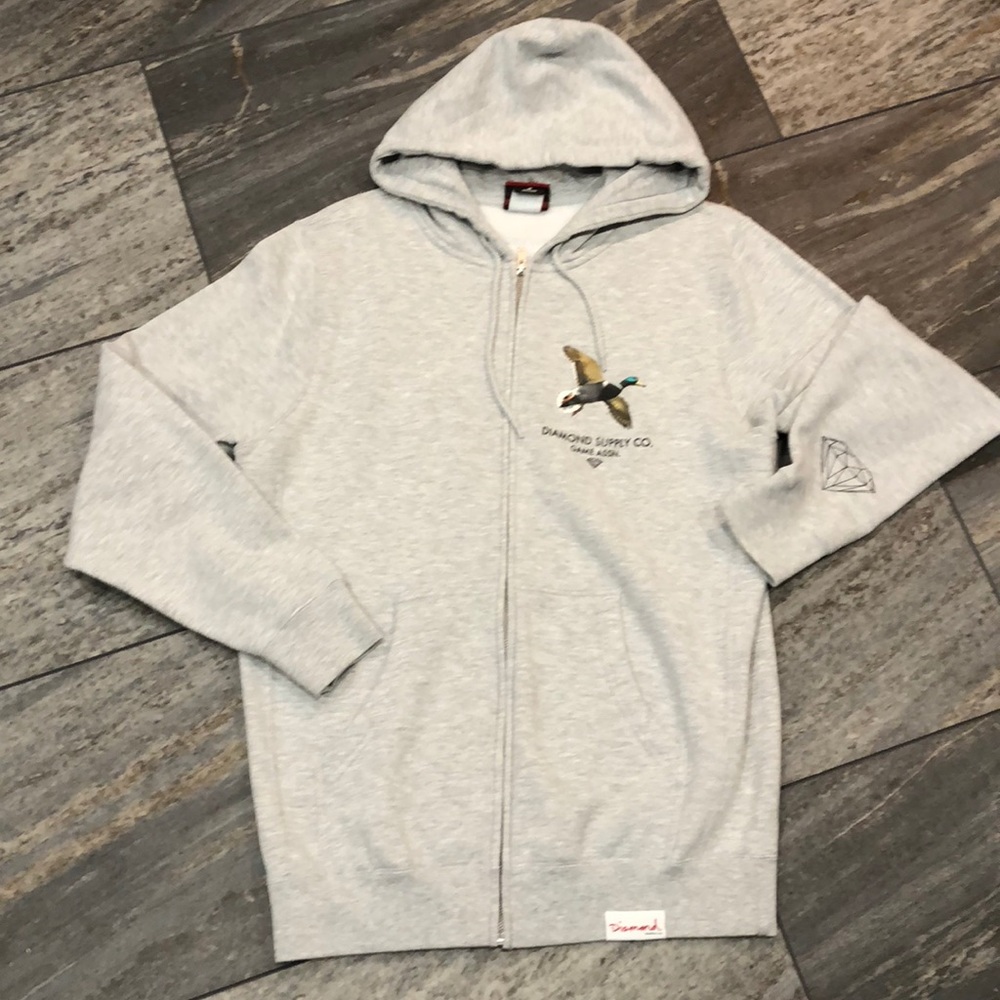 Diamond supply zip up hoodie